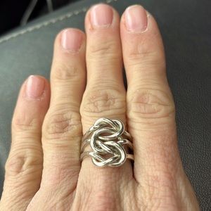 Sterling Silver Double Love Knot Ring
